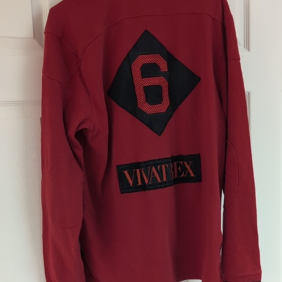 Nike Rugby Men's Red and Black Diagonal Sweater - Picture 5 of 6